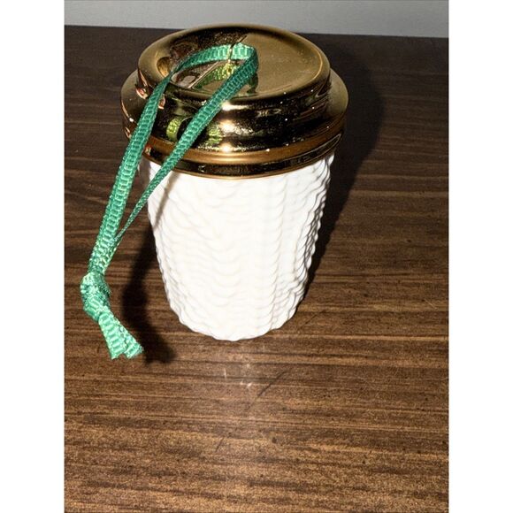 Starbucks White Cable Sweater Cup Ornament 2016 - Siren - Picture 3 of 4